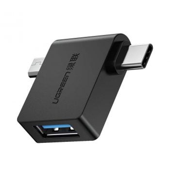UGREEN Micro USB USB C to USB Adapter, 2 in 1 with OTG Support