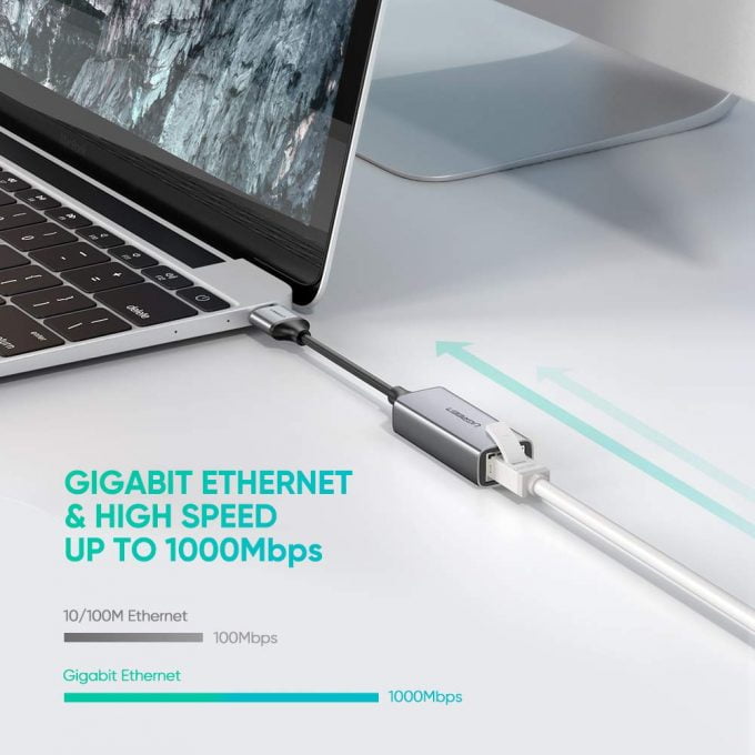 UGREEN USB 3 Ethernet Adapter, 10/100/1000 Mbps Super Slim