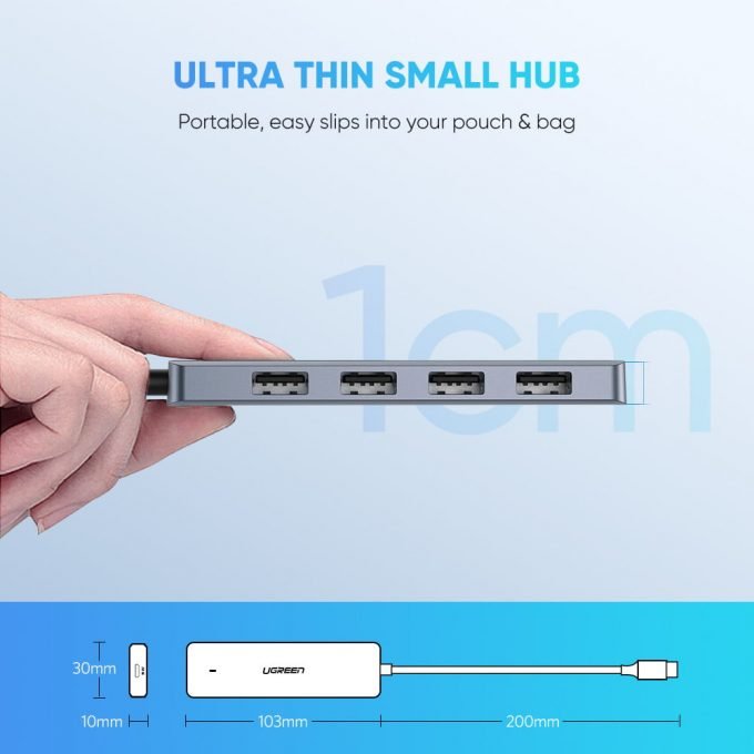 UGREEN USB C Hub with 4 USB 3.0 Ports, OTG and Power