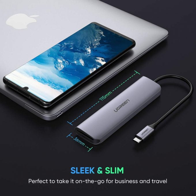 UGREEN USB C Hub Card Reader, SD/TF Ports, Power Port and OTG Support