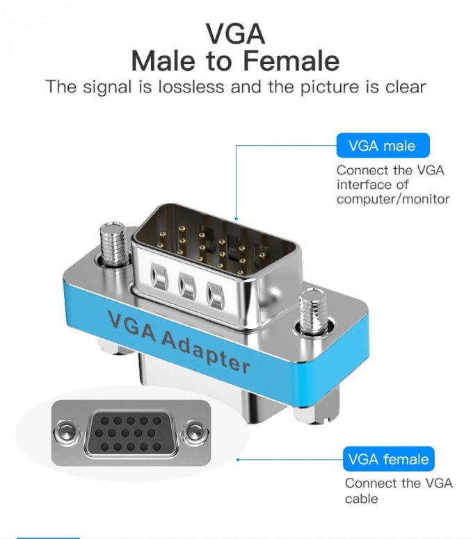 VENTION VGA Male to Female Adapter