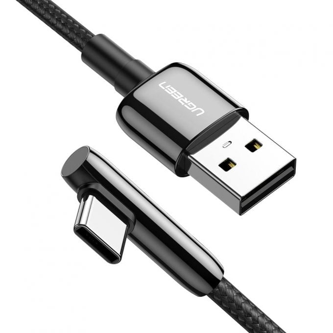 UGREEN Right Angle USB C Cable, Braided, 2 Meters