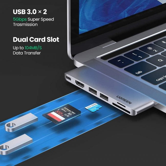 UGREEN USB C hub for MacBook Pro