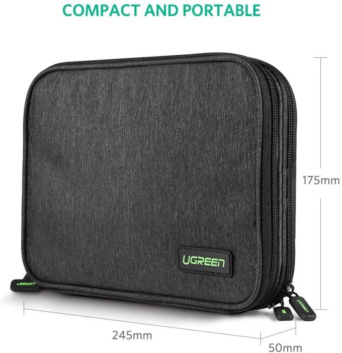 UGREEN Cable Organizer Bag with Double Layer for Maximum Protection