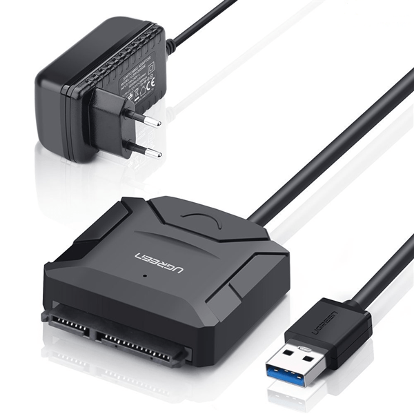 UGREEN USB to SATA Adapter for 2.5/3.5 Inch HDD/SSD with 12v Adapter