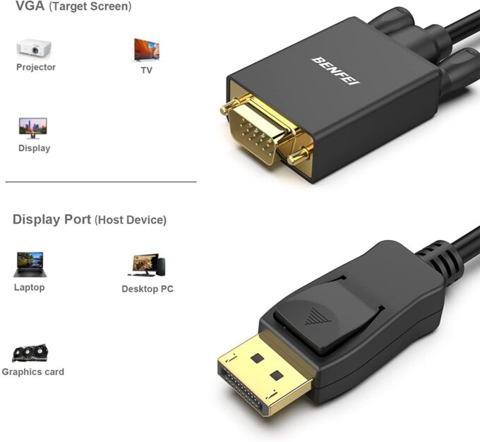 BENFEI DisplayPort to VGA Cable