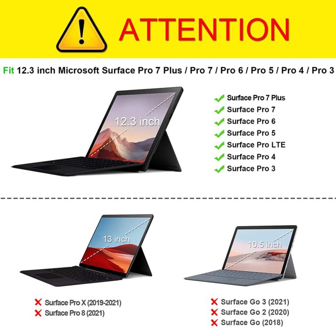 FINTIE Case for Microsoft Surface Pro 7 Plus