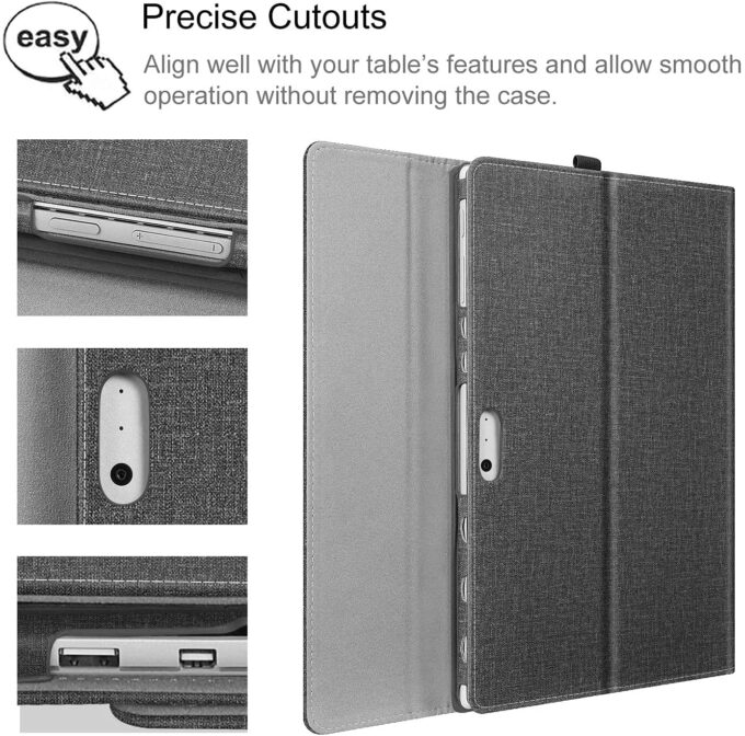 FINTIE Case for Microsoft Surface Pro 7 Plus, Surface Pro 7, Surface Pro 6, Pro 5, Pro 4, Pro 3, 12.3 Inch Sturdy Case